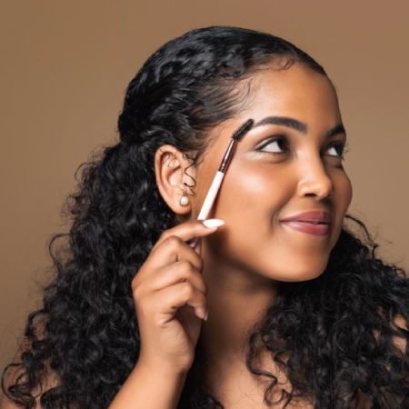 woman's face showing her threading and waxing service after-shot.